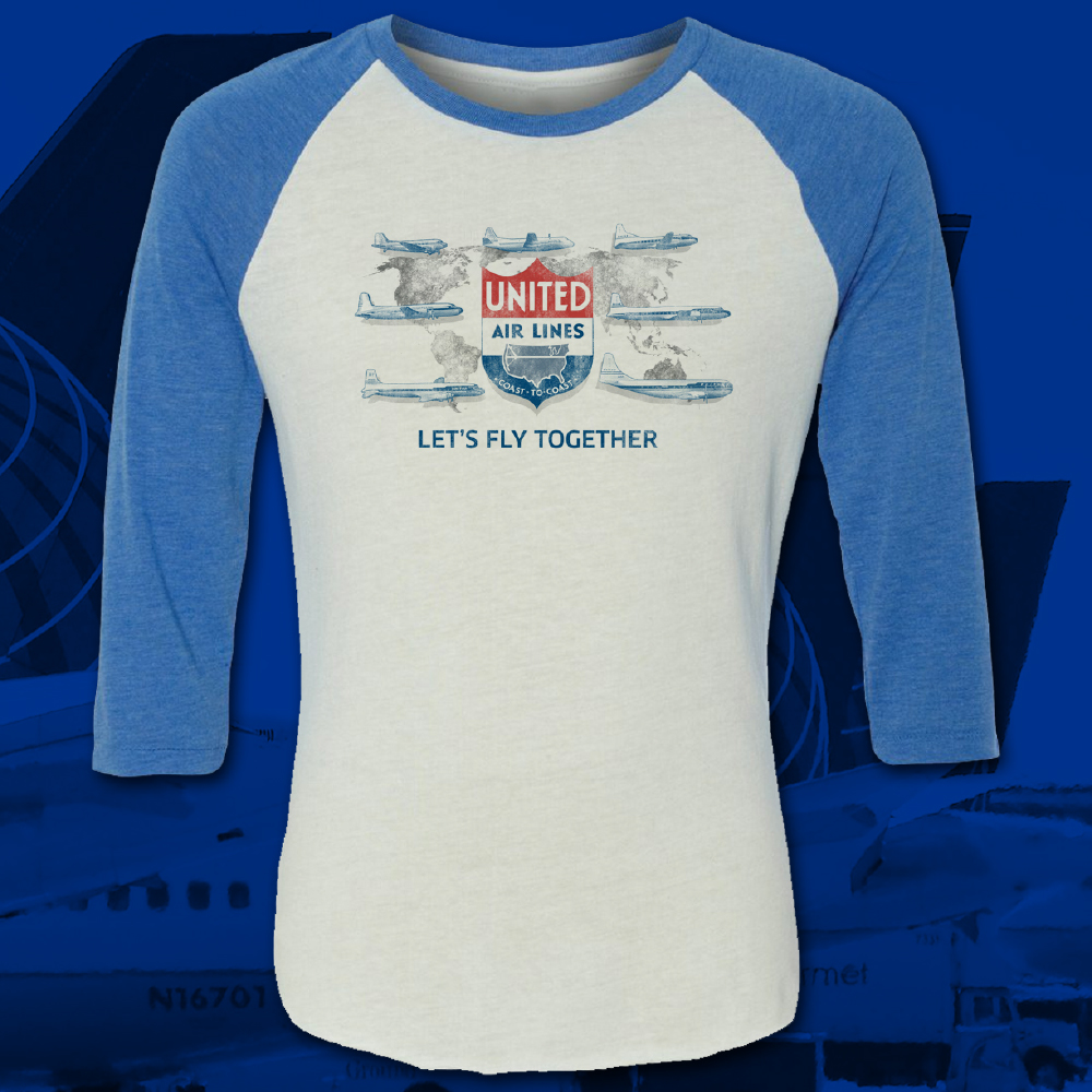 United Airlines Retro Raglan